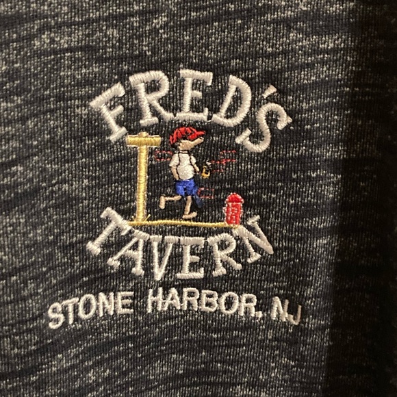 Fred’s Tavern men’s extra large hooded zip front gray sweatshirt - Picture 6 of 10